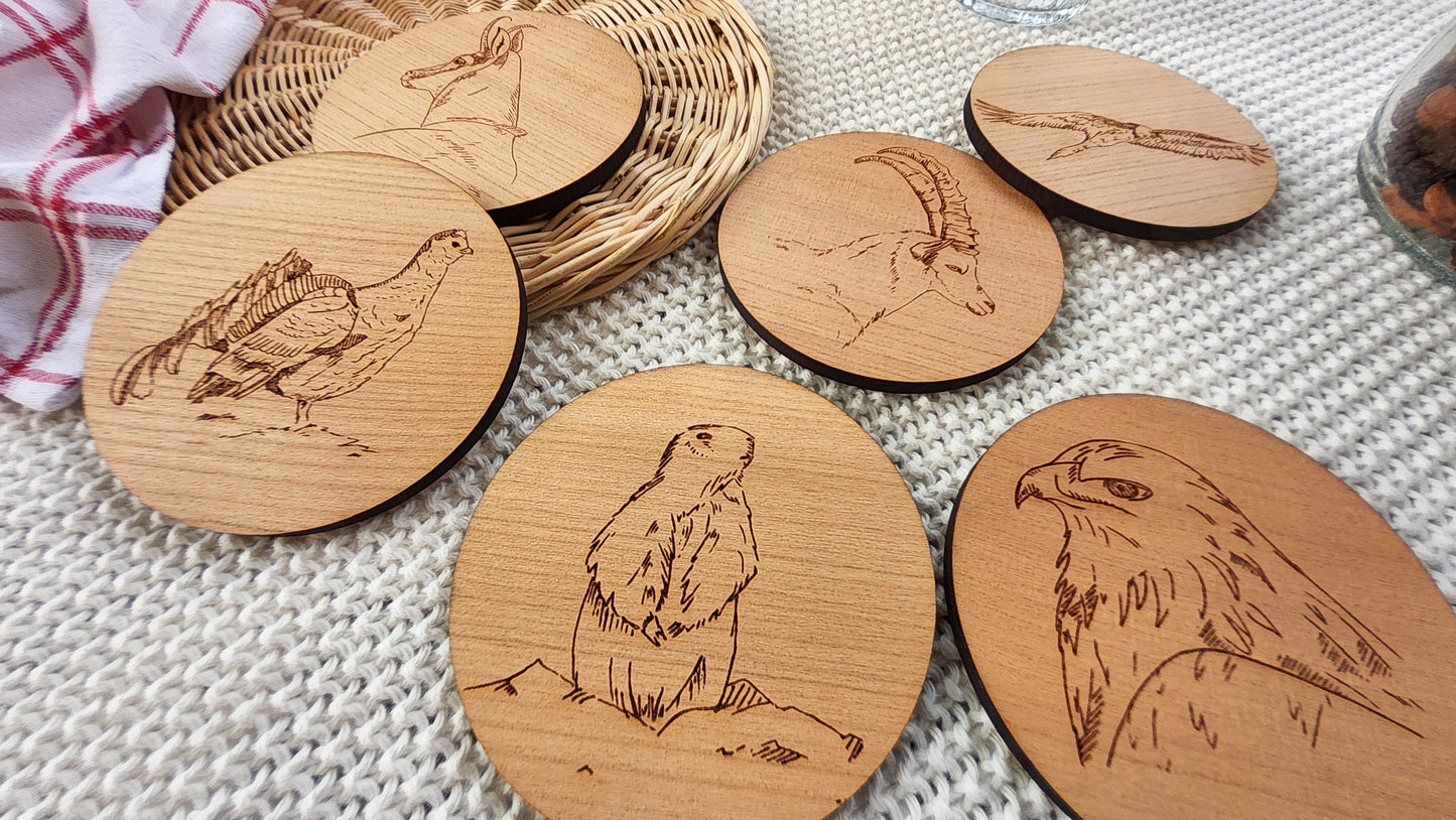 Sous-verres puzzle en bois