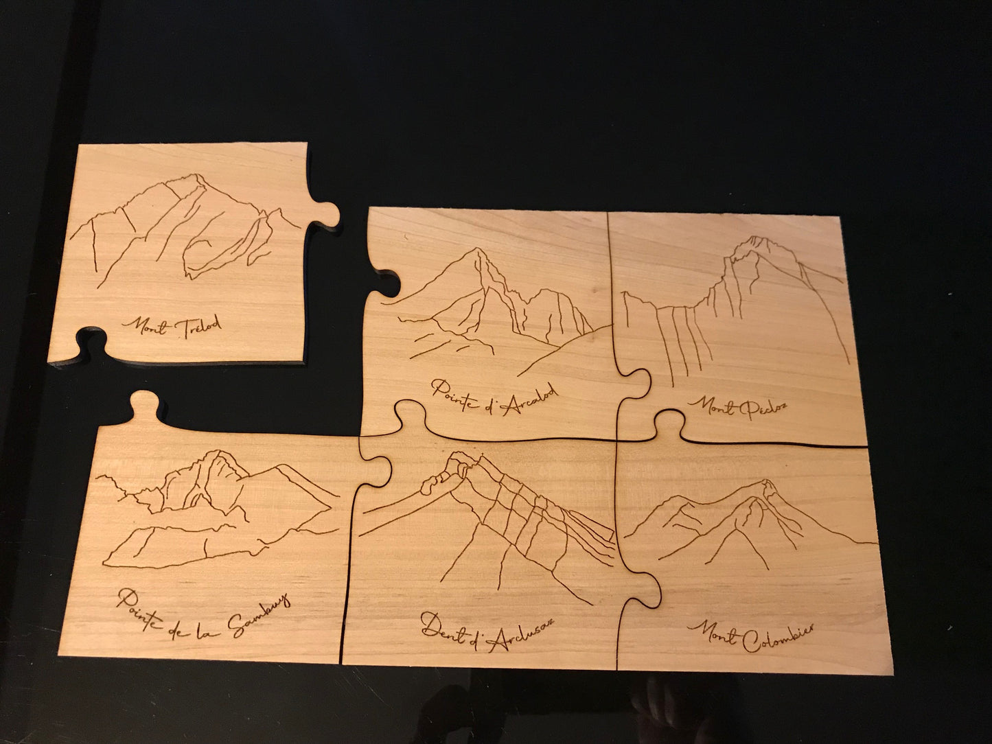 Sous-verres puzzle en bois
