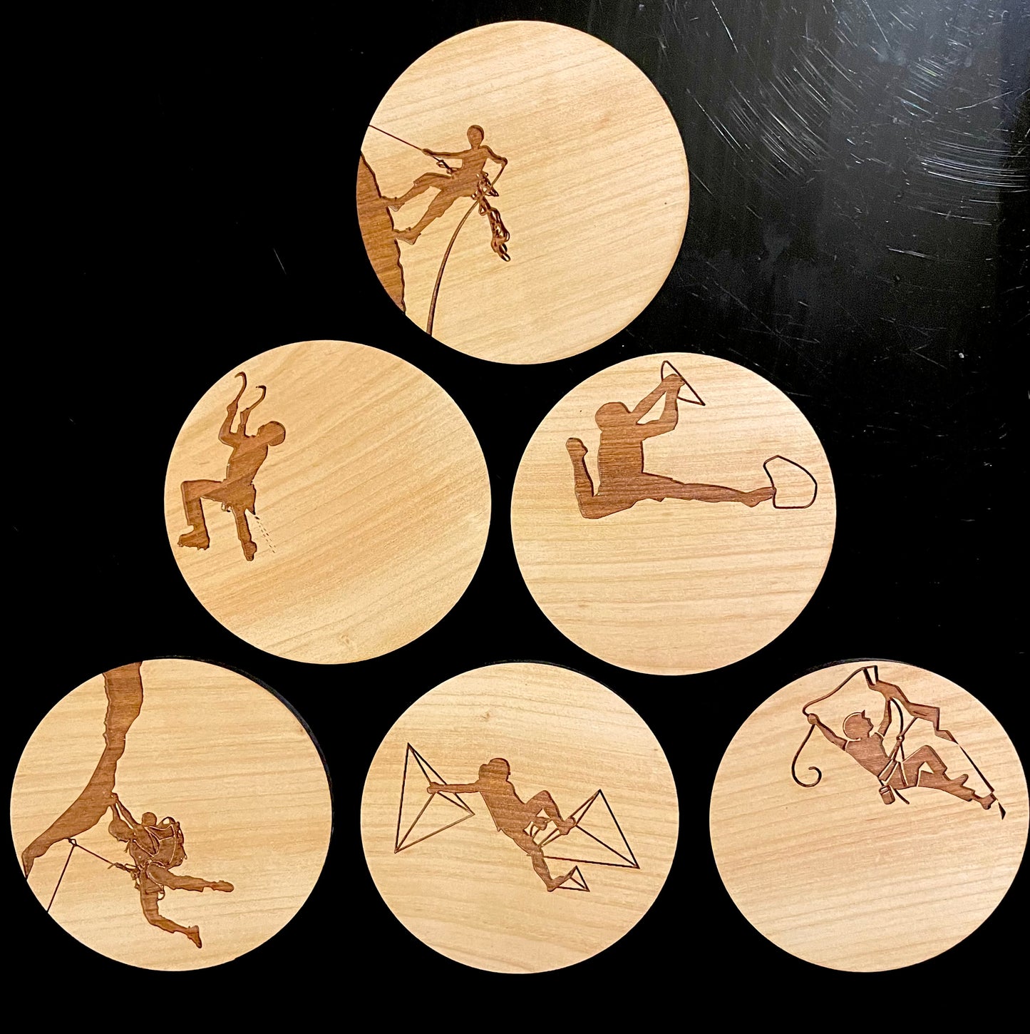 Sous-verres ronds en bois