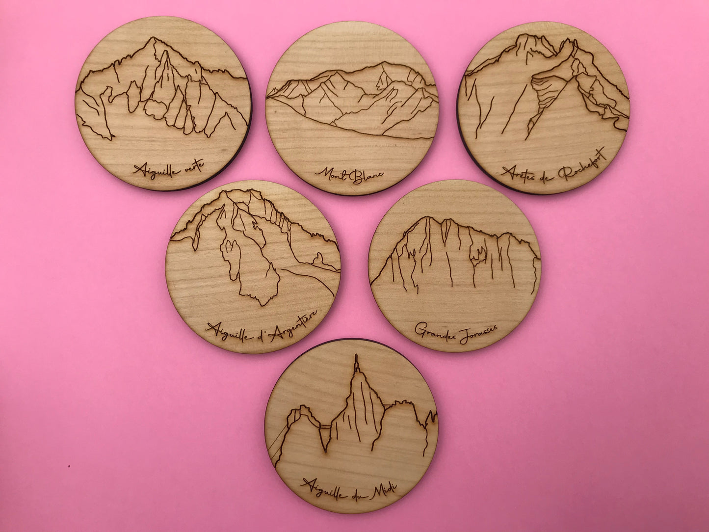 Sous-verres ronds en bois