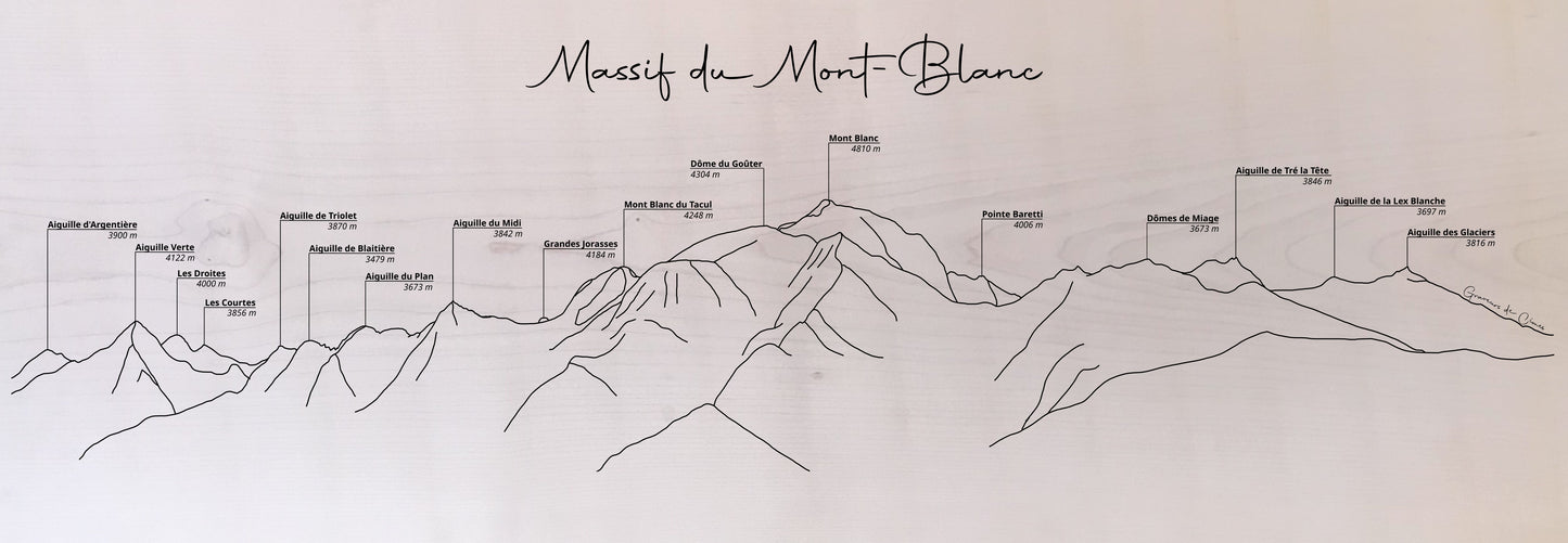 Panorama Mont-Blanc depuis les hauteurs de Megève
