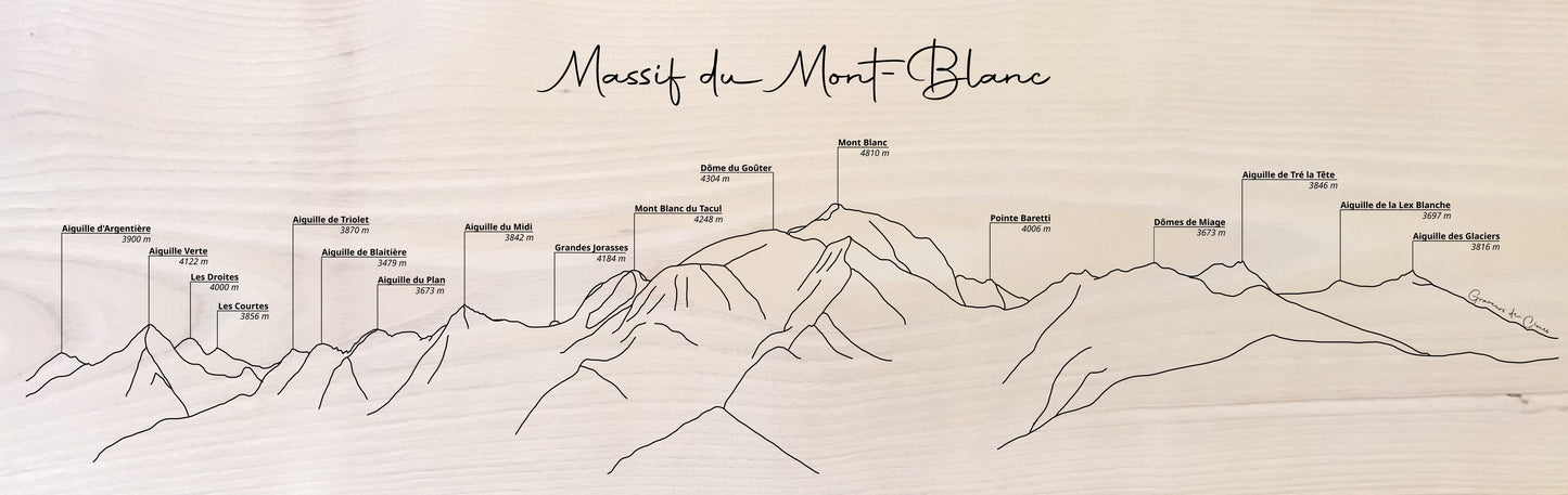 Panorama Mont-Blanc depuis les hauteurs de Megève