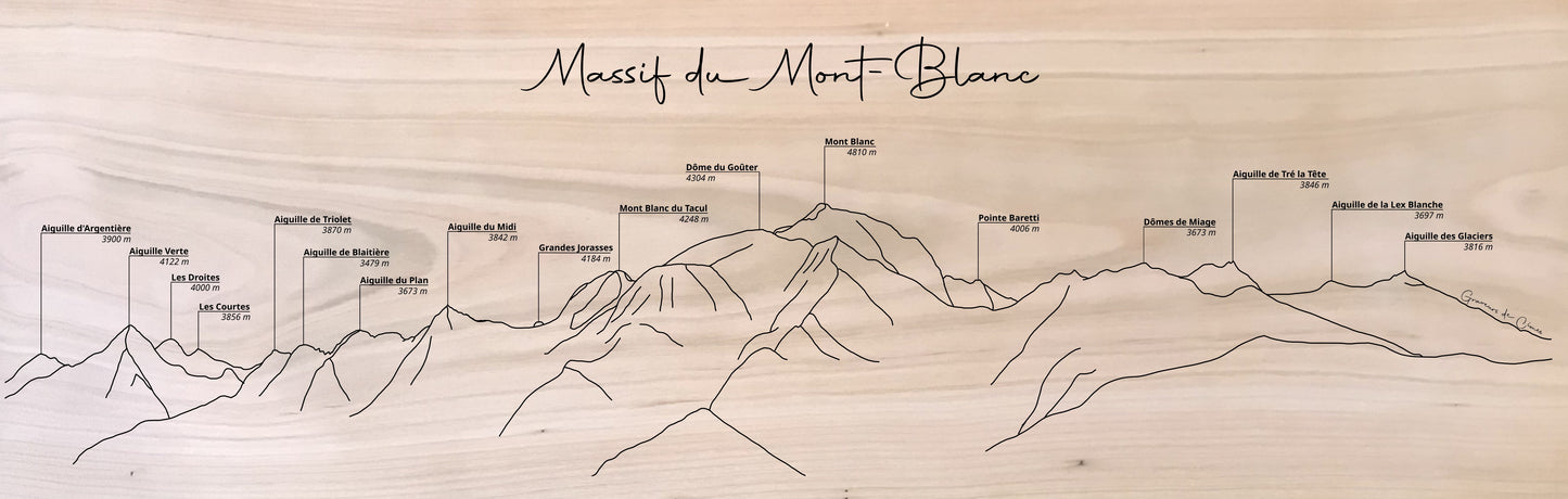 Panorama Mont-Blanc depuis les hauteurs de Megève