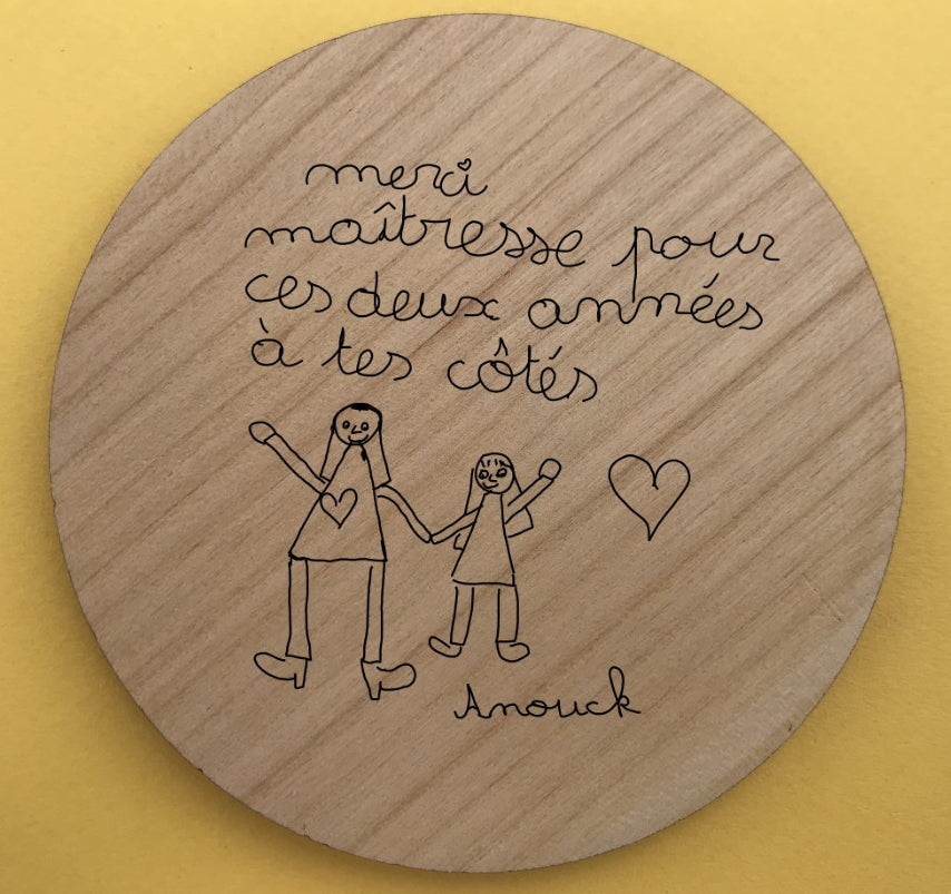Sous-verres ronds en bois