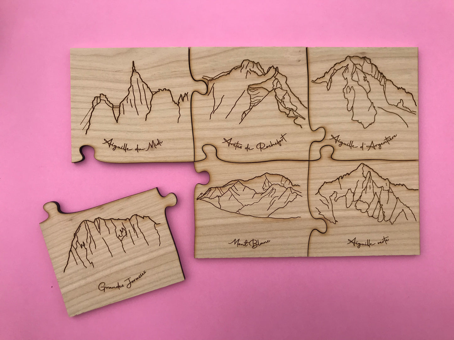 Sous-verres puzzle en bois