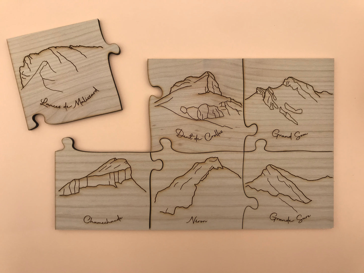 Sous-verres puzzle en bois