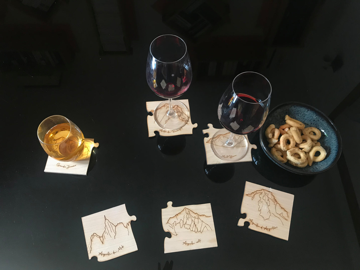 Sous-verres puzzle en bois