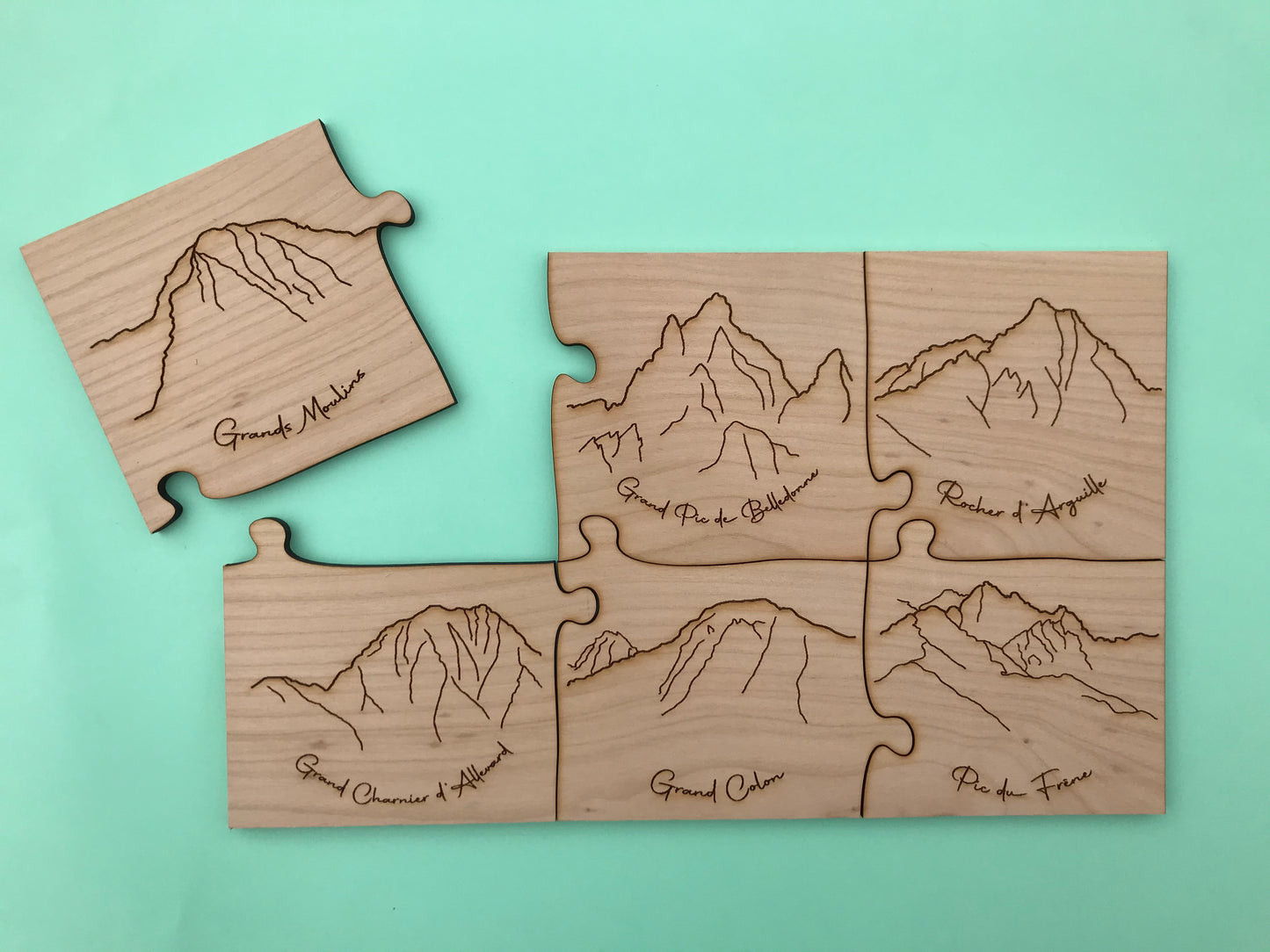 Sous-verres puzzle en bois