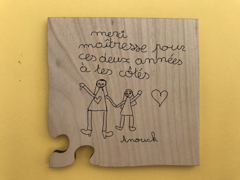 Sous-verres puzzle en bois